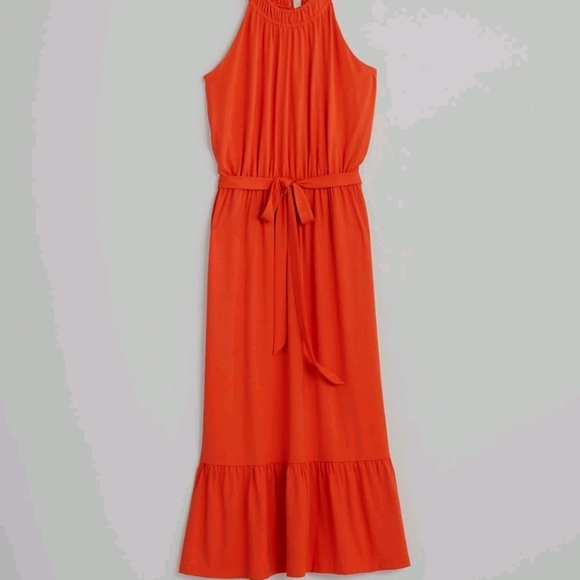 Loft Flounce Halter Dress - Picture 2 of 7